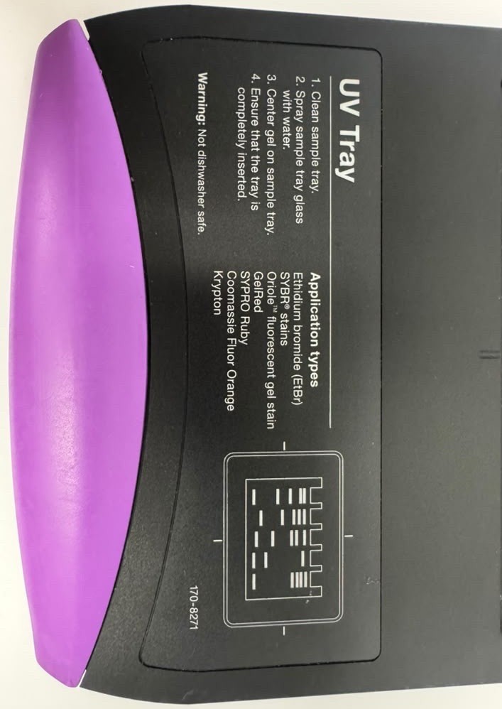 Bio-Rad Gel Doc EZ UV Sample Tray 170-8271 Imaging System Accessory
