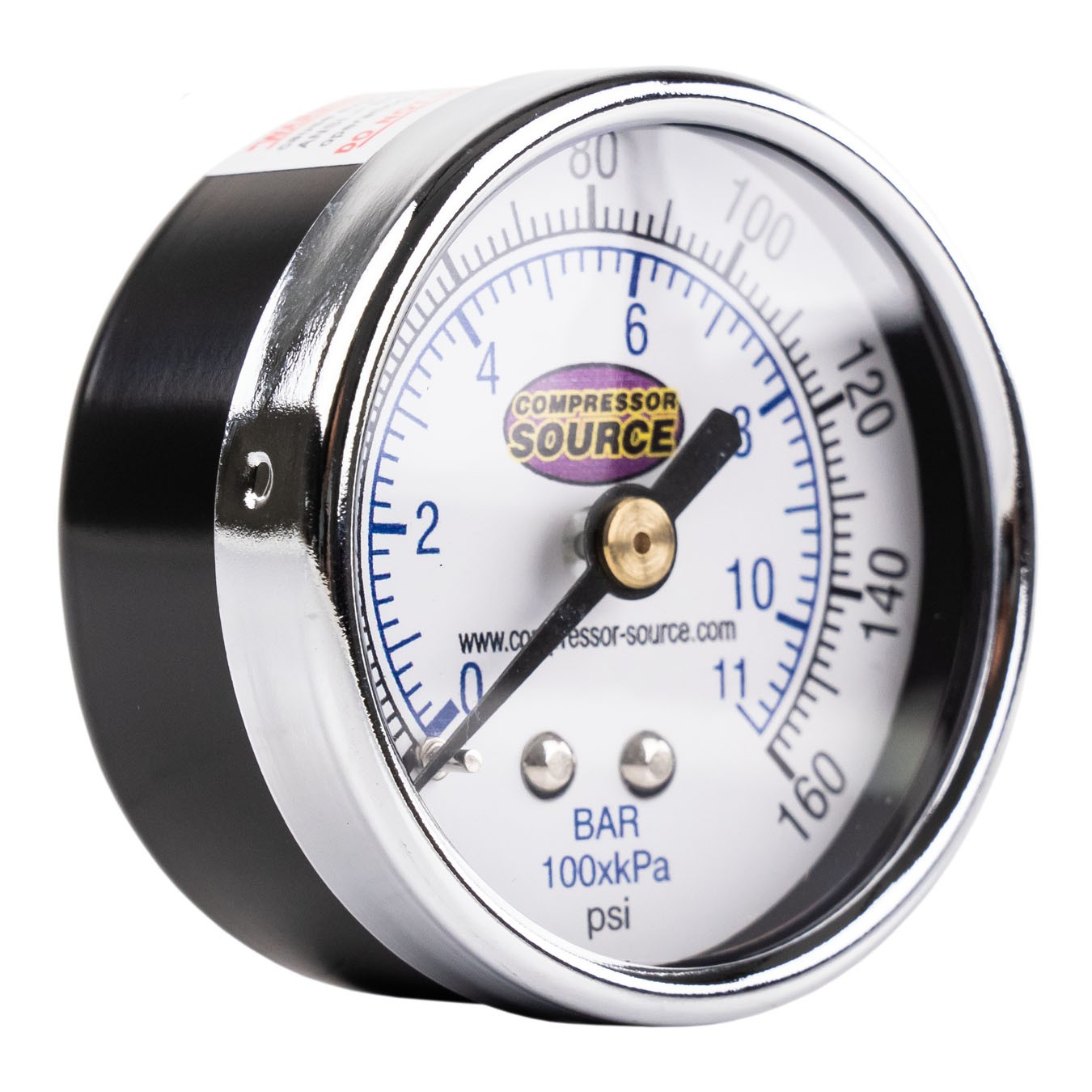 0-160 PSI Air Pressure Gauge 1/4″ NPT Center Back Mount CBM 2″ Face 4 Pack