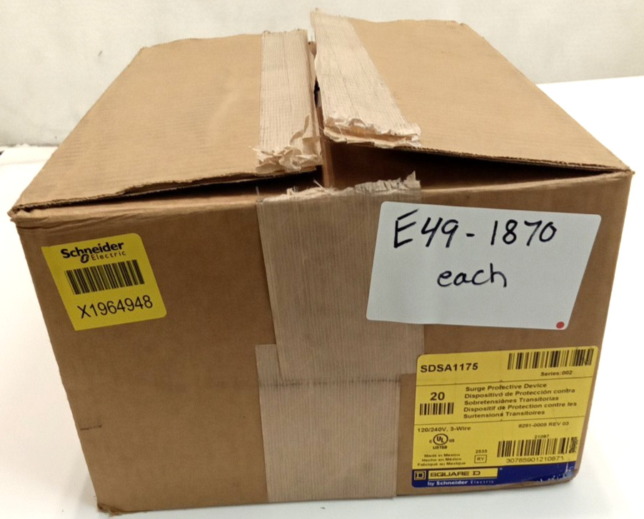Square D SDSA1175 Surge Protection Device 120/240VAC 1 Phase 36kA 3 Wire Nema 4X