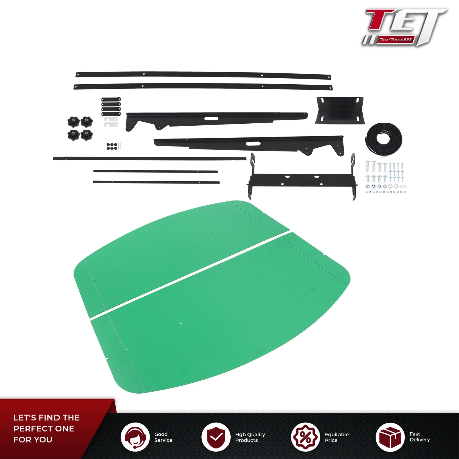 For John Deere ROPS Tuff Top Tractor Canopy 2″ x 2″ or 2″ x 3″ 52″ X 52″ Green