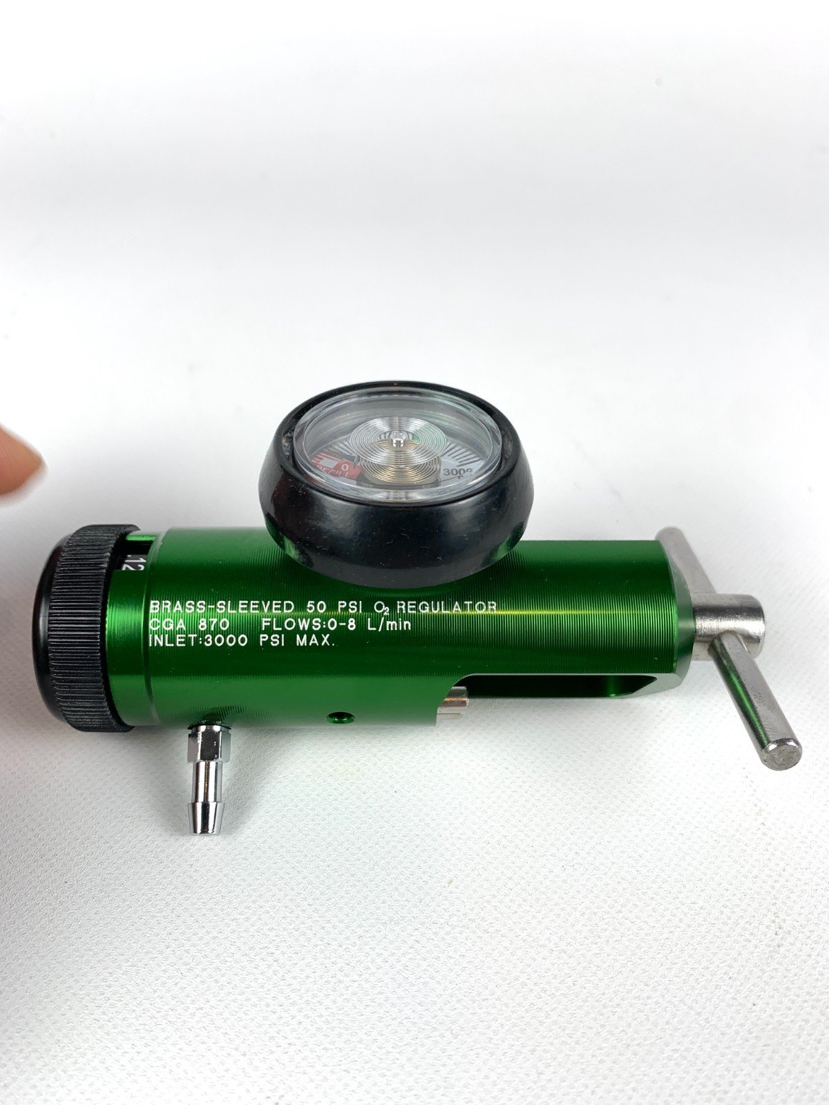 Roscoe Oxygen Tank O2 Regulator RMI-08Mini 3000 PSI / 0-8 L/min