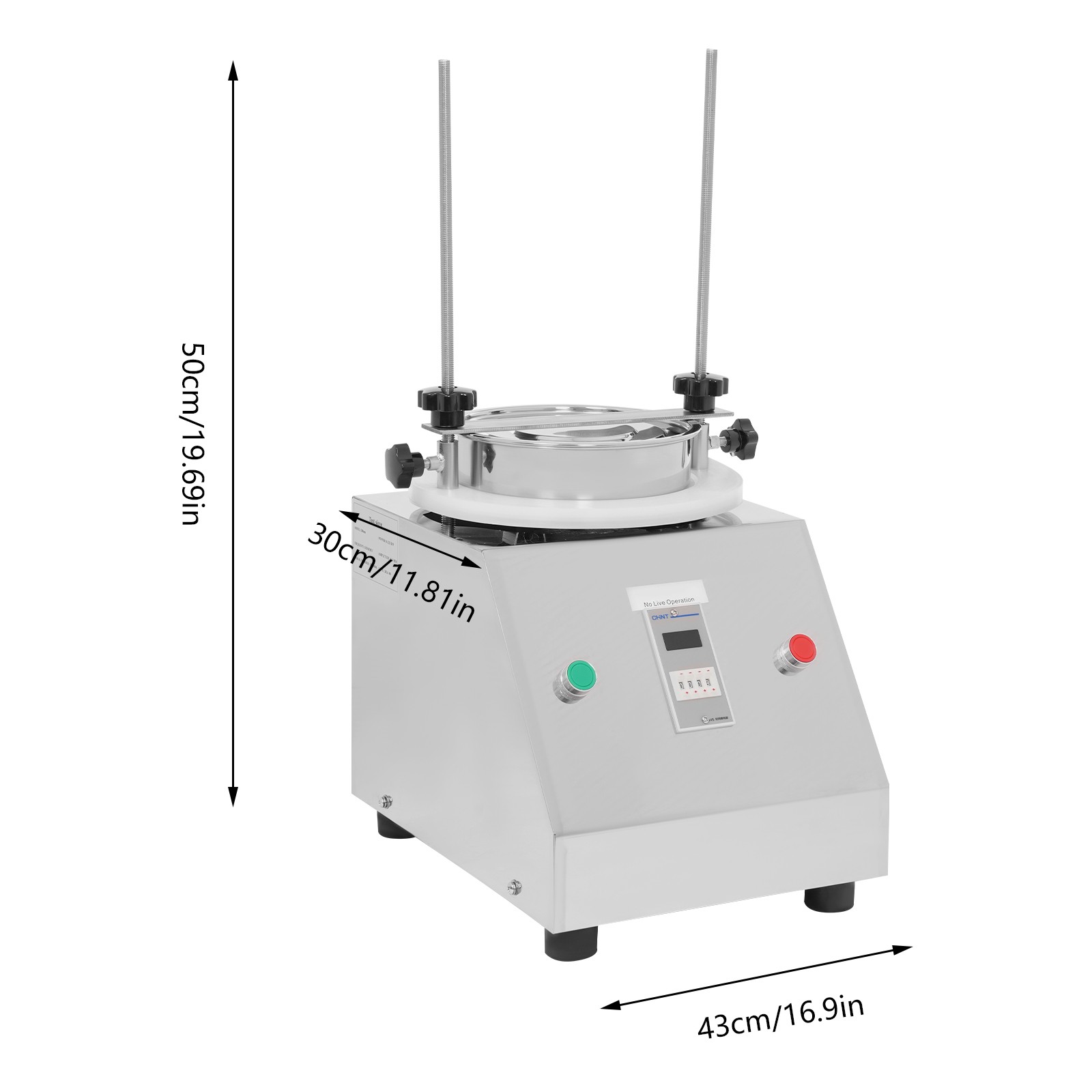 Electric Vibrating Sieve Shaker Sifter Machine w/ 200 Mesh Fit 75/100/200mm 110V