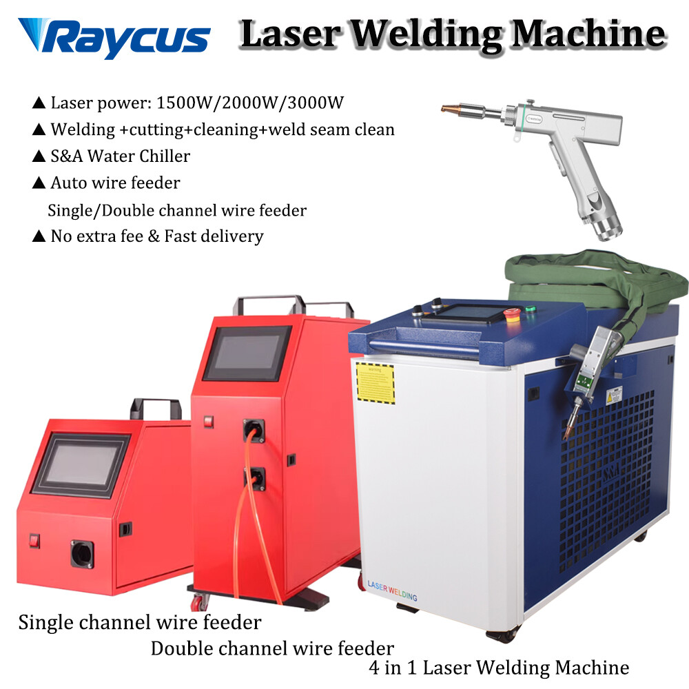 Raycus 3000W Handheld Fiber Laser Welder Cutting Cleaning Machine 4 IN 1 Combo