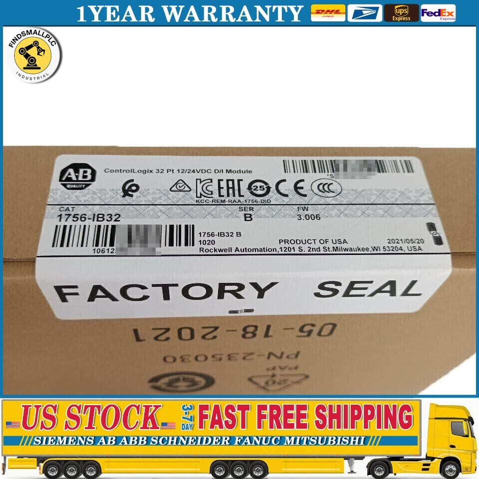New Factory Sealed AB 1756-IB32 ControlLogix 32 Pt 12/24V Module AB 1756 IB32
