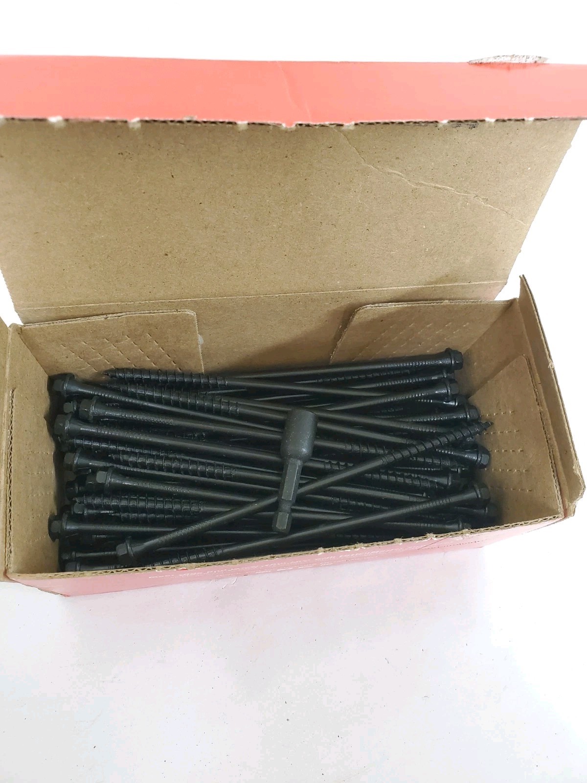 *50pk* FastenMaster TimberLOK 6 in. Structural Wood Screws with Hex Head, Black