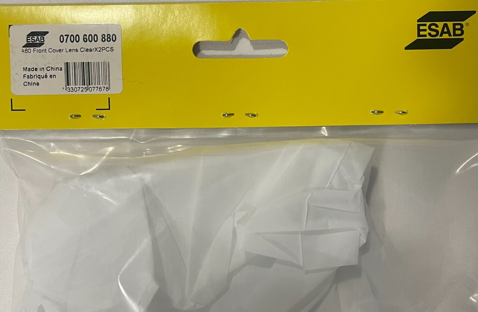 ESAB 0700600880 Sentinel A60 Front Cover Lens Clear Pack of 2