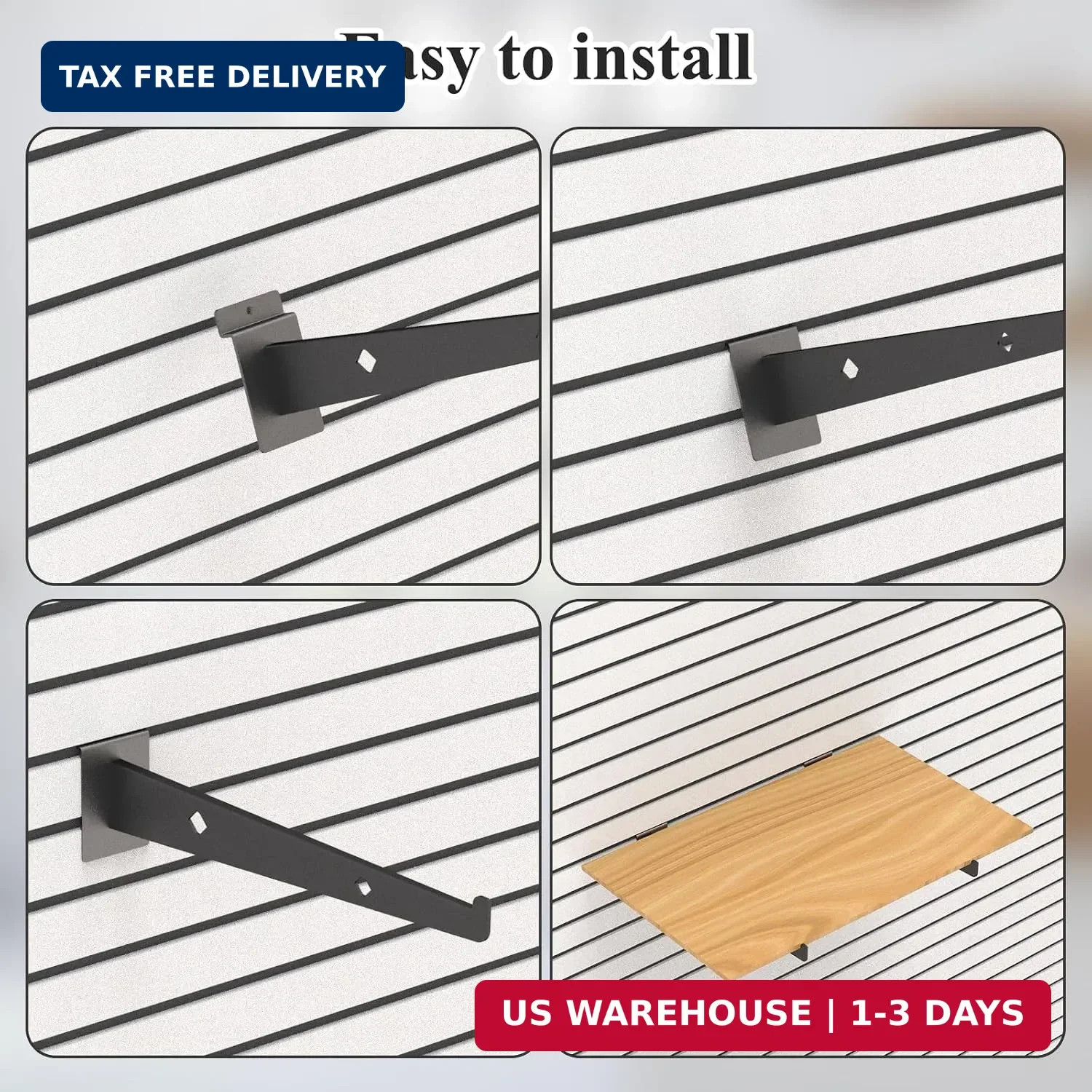 12 Inch Slatwall Shelf Bracket Set of 12, Heavy Duty Slat Wall Shelf Bracket, Me