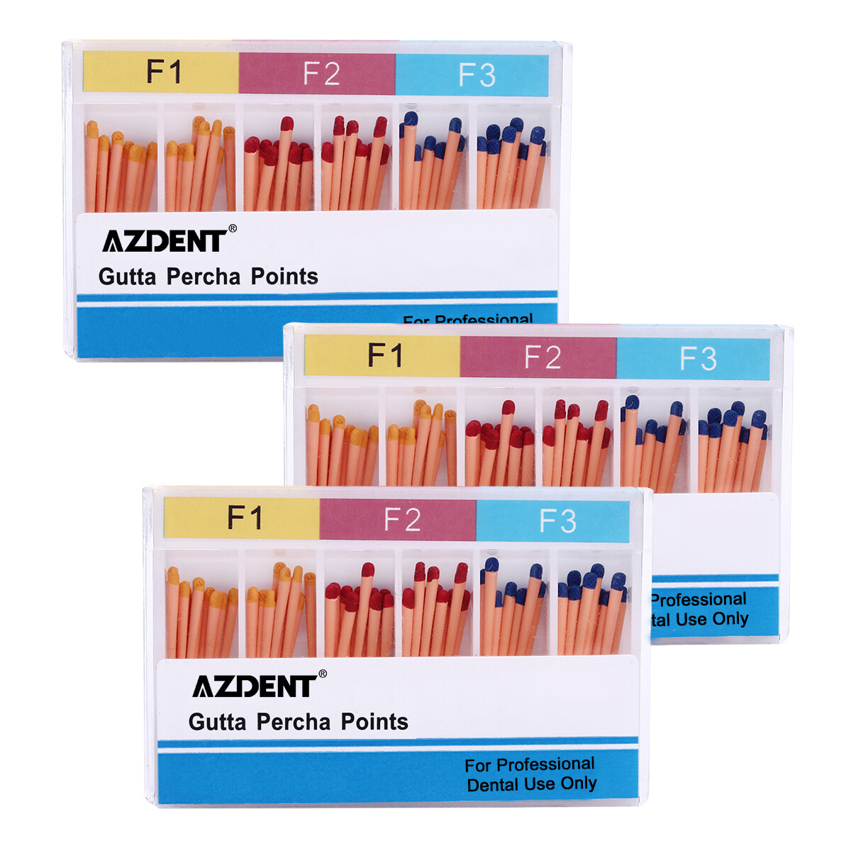 AZDENT Endodoncia dental Puntas de gutapercha y papel absorbente F1 F2 F3