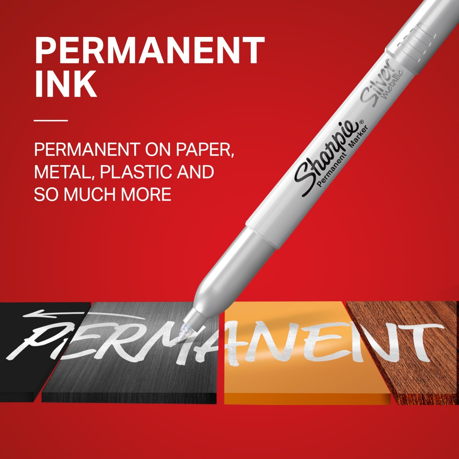 Sharpie Metallic Permanent Markers – Fine Point, Silver (2 Count)