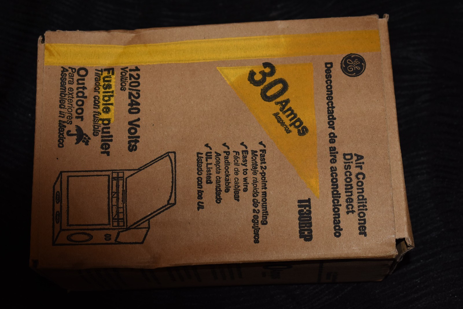 GE TF30RCP 240V 30A AC Disconnect Safety Switch – Gray