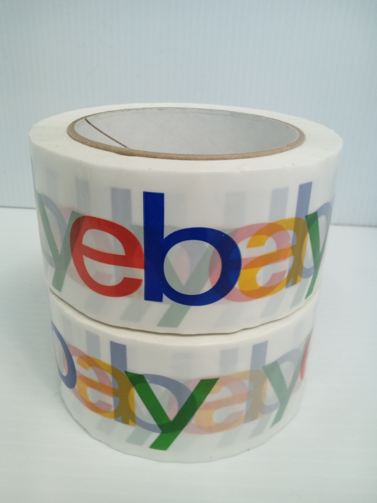 EBAY Packaging Tape 2 Rolls 2″ x 75 Yards each FREE SHIPPING Multi colored logo