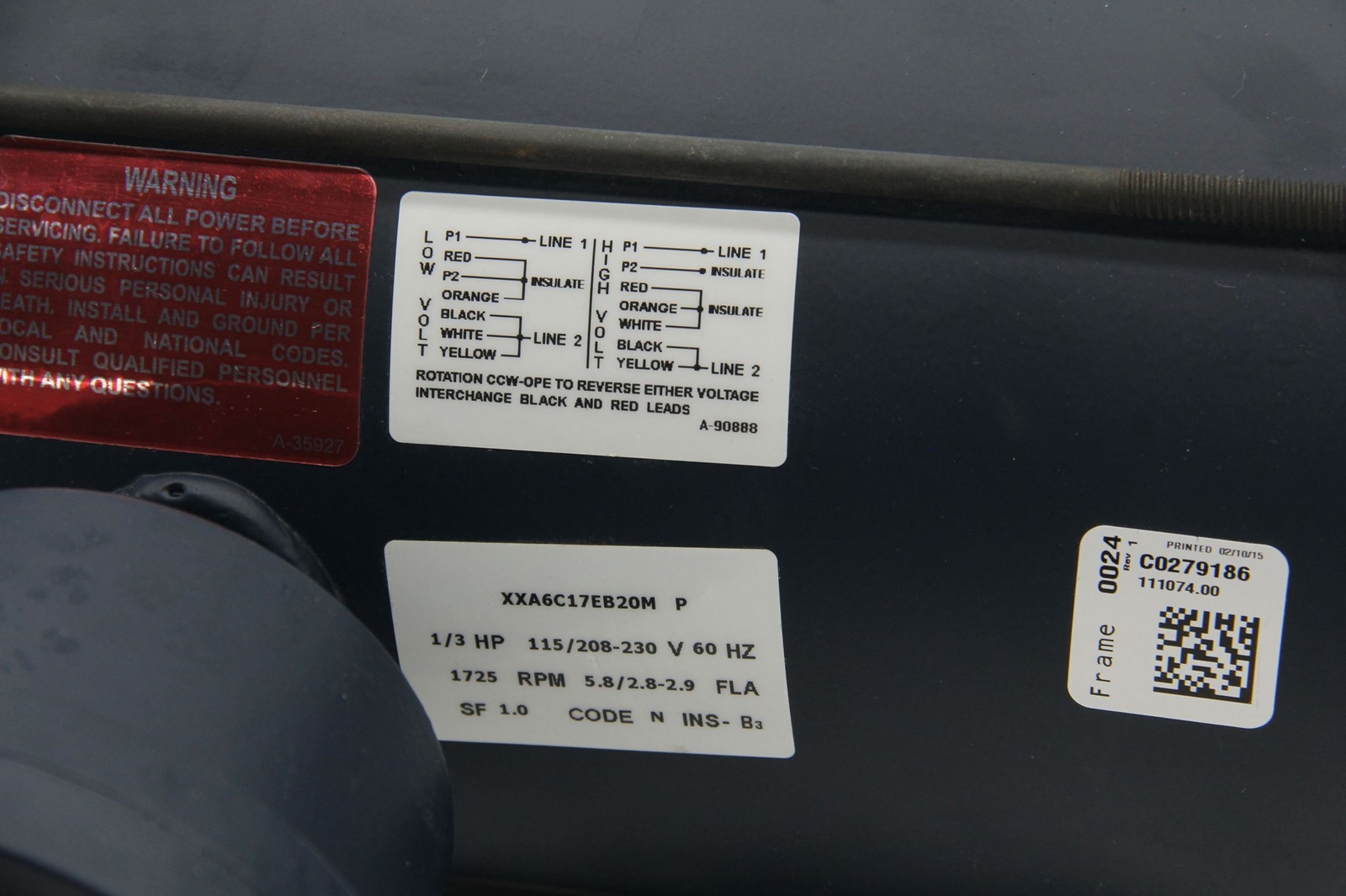 Leeson Electric Explosion Proof Motor 1/3 HP