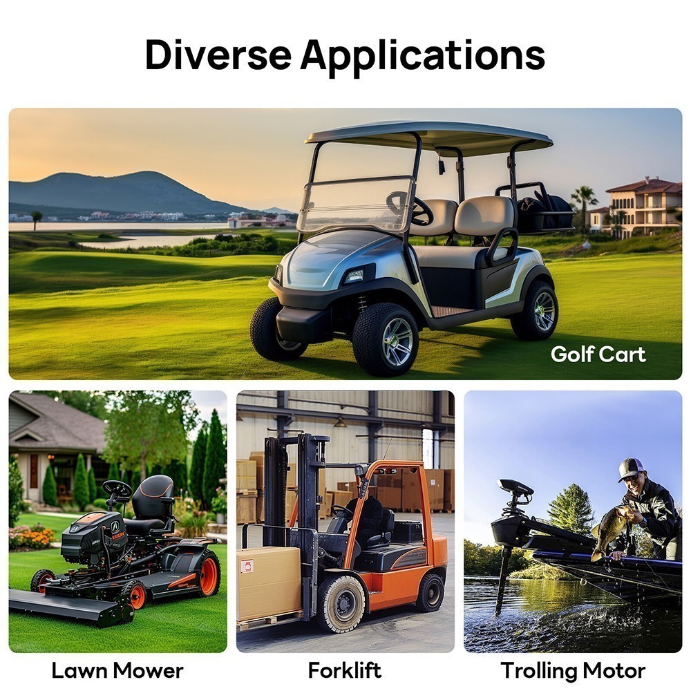 48V 100Ah CHICNOD LiFePO4 Bluetooth Lithium Battery with BMS For Solar Golf Cart