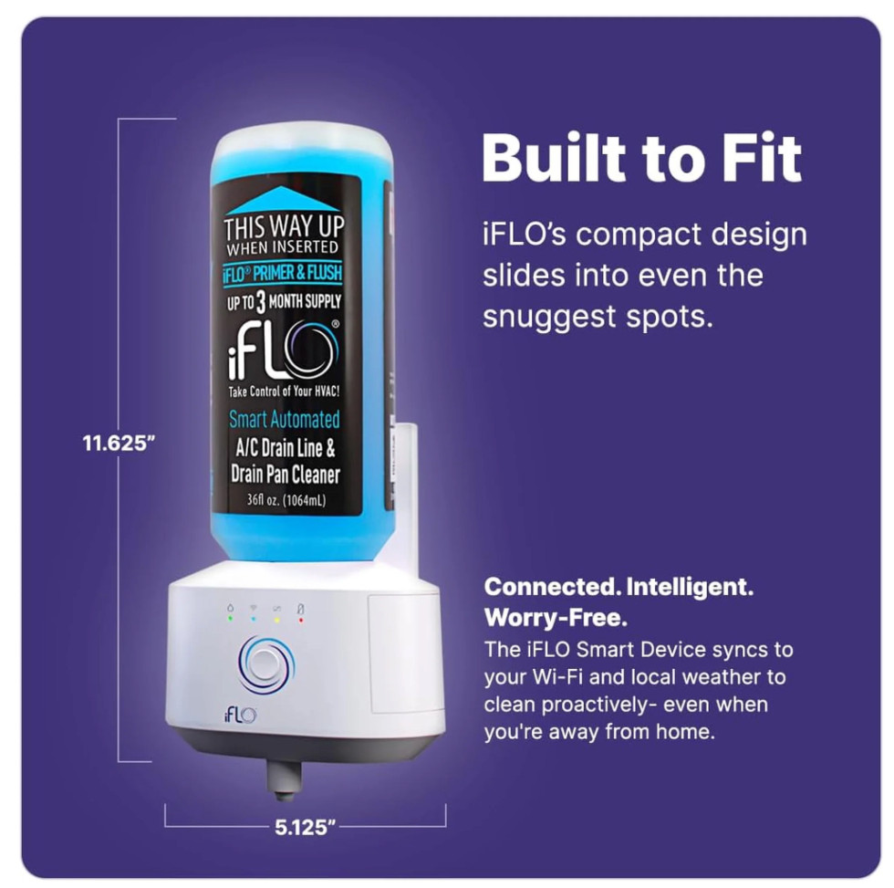 iFLO Smart Automated A/C Drain Line Cleaner HVAC 3 Month Refill Kit System New
