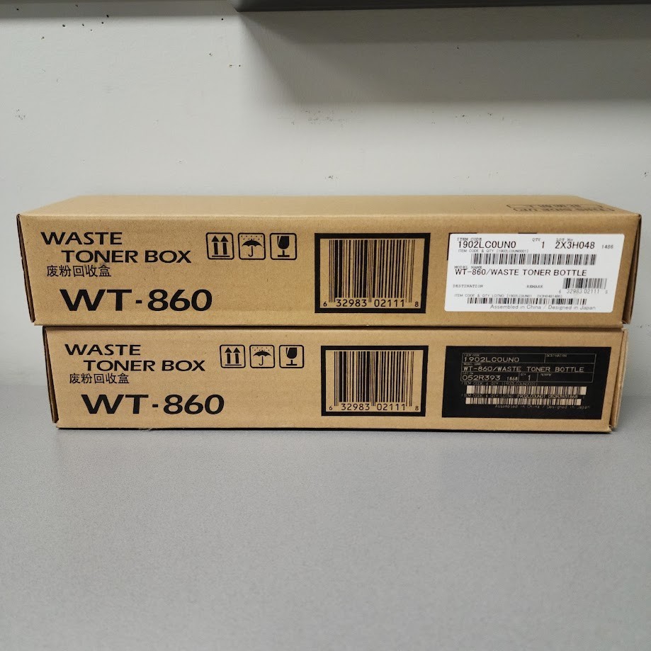 Kyocera TASKalfa WT-860 Waste Toner Receptacle Lot of 2