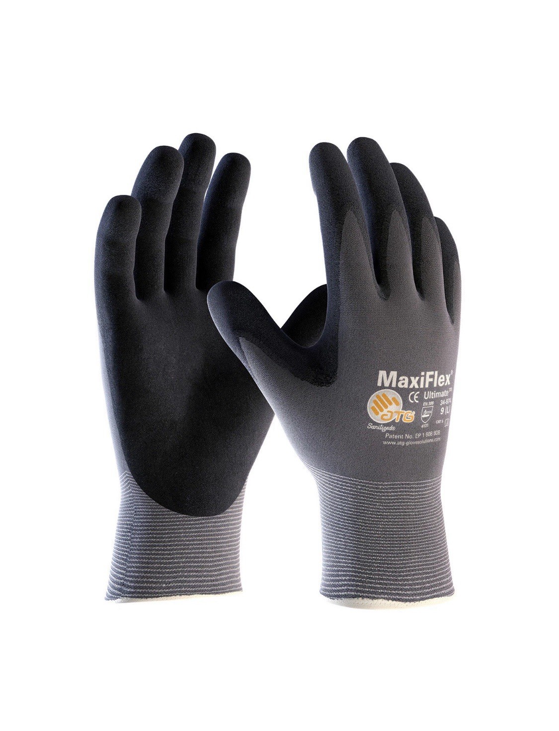 3 PAIR Small 34-874 MaxiFlex Ultimate Micro Foam Nitrile Grip Coated WORK GLOVES