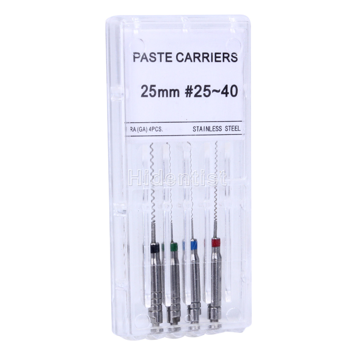 4Pcs Dental Endodontic Stainless Steel Rotary Paste Carriers Spiral Fillers 25mm