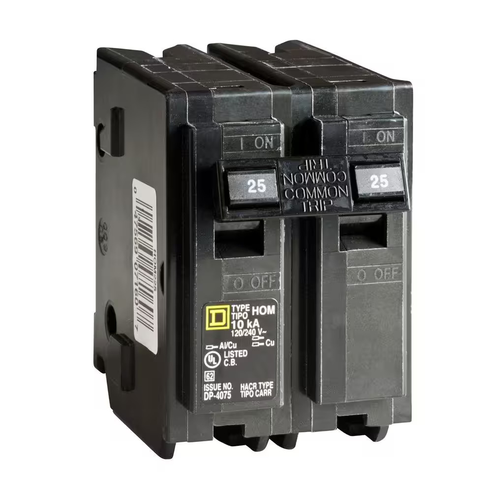 Homeline 25-Amp 2-Pole Circuit Breaker (HOM225CP)