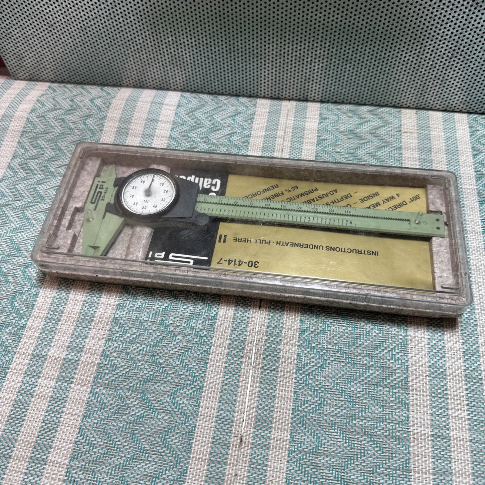 SPI 30-414 6” Dial Caliper Green Made In Switzerland 65% Fiberglass Reinforced