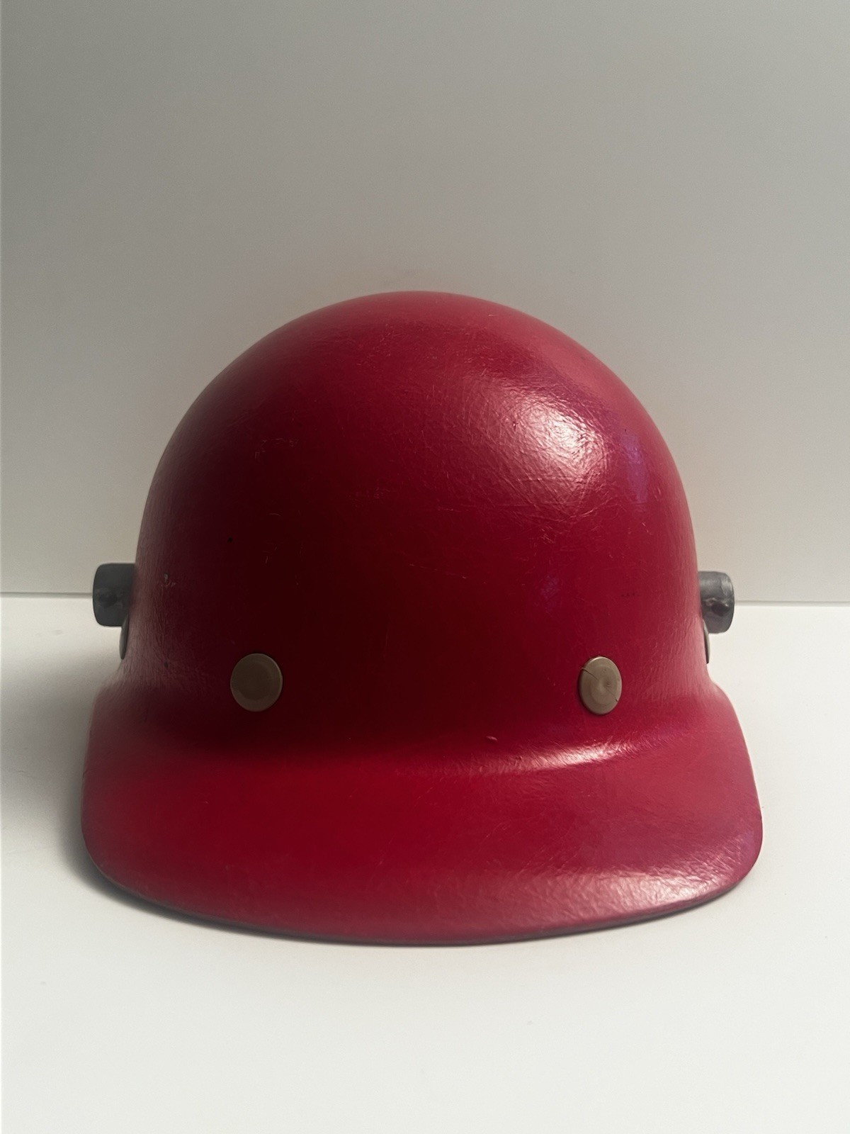 Vintage SuperGlas Fibre Metal Fiberglass Duck Bill Red Hard Hat USA 1980s