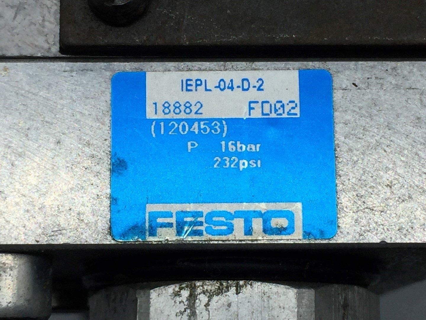 Festo NAVE-3/8-2-ISO/ IEPL-04-D-2/ IEPR-04-D-2 Manifold Valve Assembly