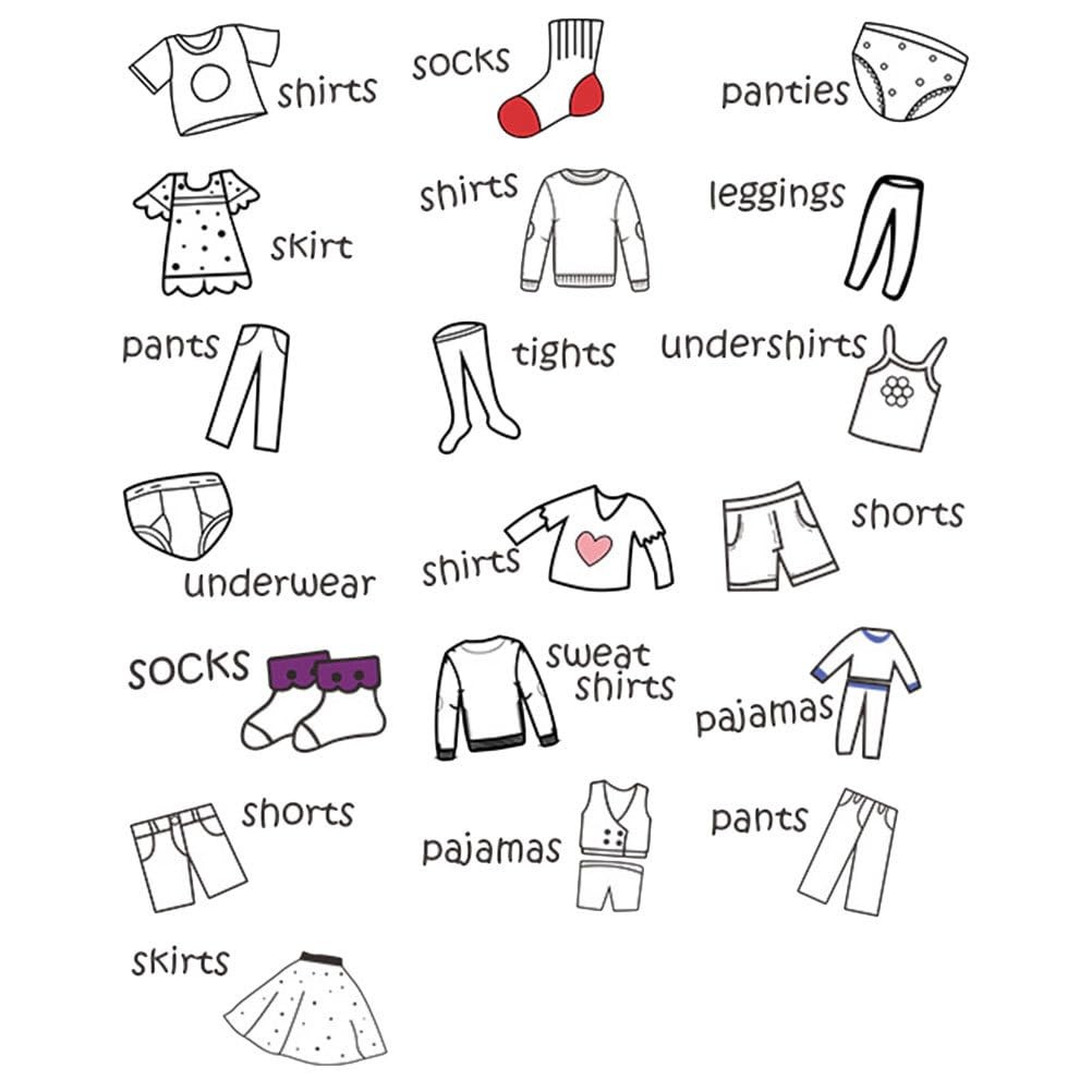 Removable Dresser Clothes Labels: Wardrobe Clothing 60.00X40.00X0.01CM, Multi