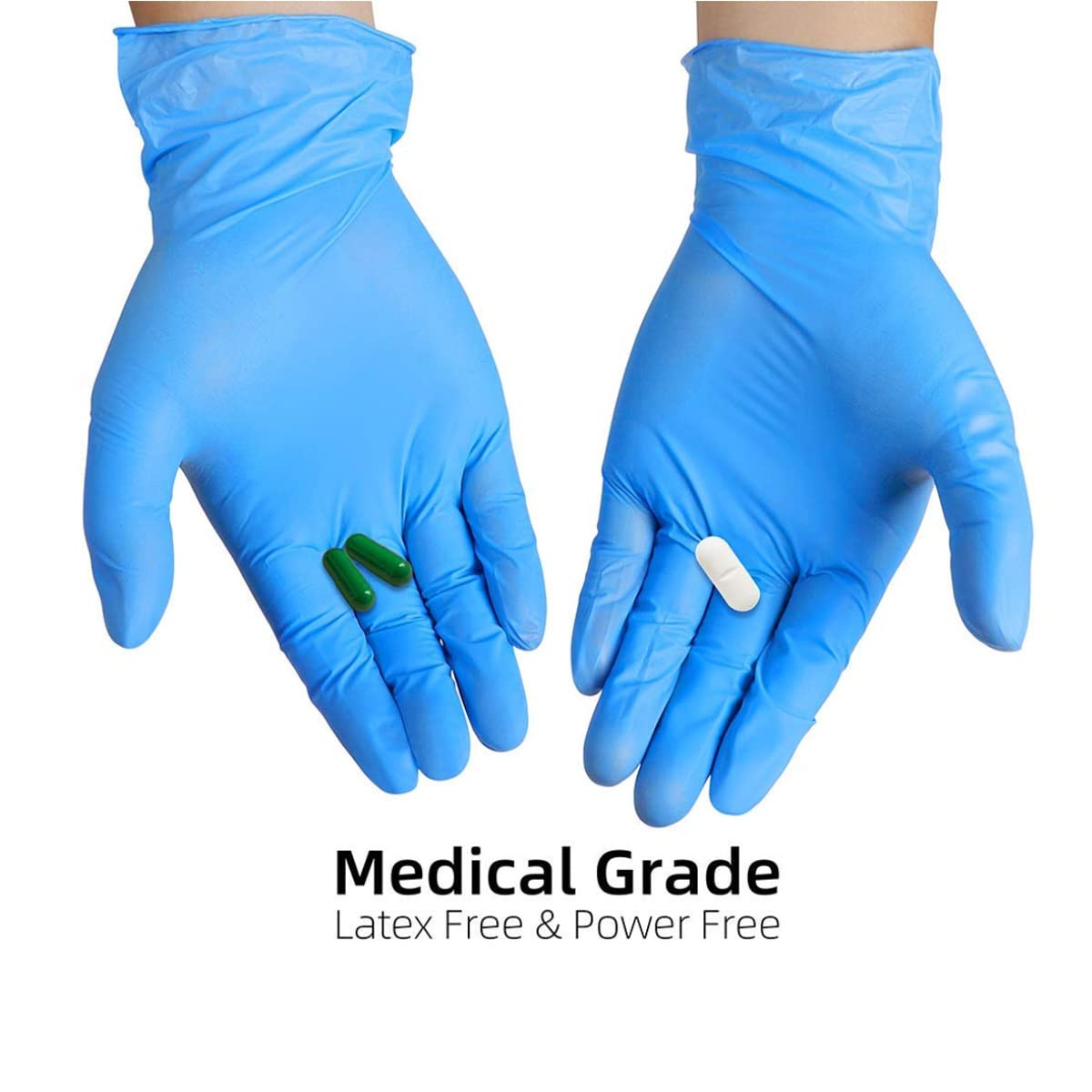Basic Medical Synmax Vinyl Exam Gloves – Latex-Free & Powder-Free – Large, Bmpf-