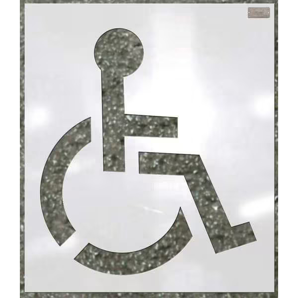Stencil, Symbol, Handicap Symbol, 34 in Character Height, Not Applicable Font,