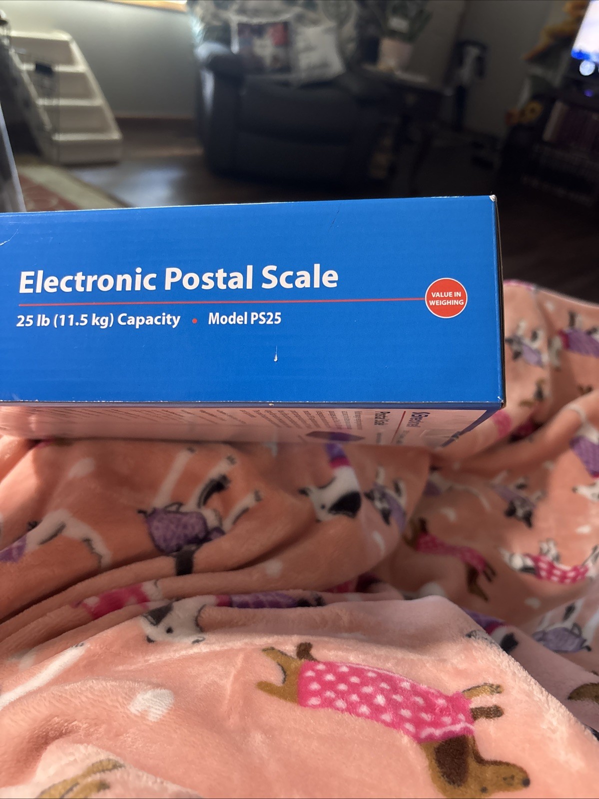 BRECKNELL PS25 Electronic Portable Postal Parcel Scale 25 lb x 0.2 oz, BLUE