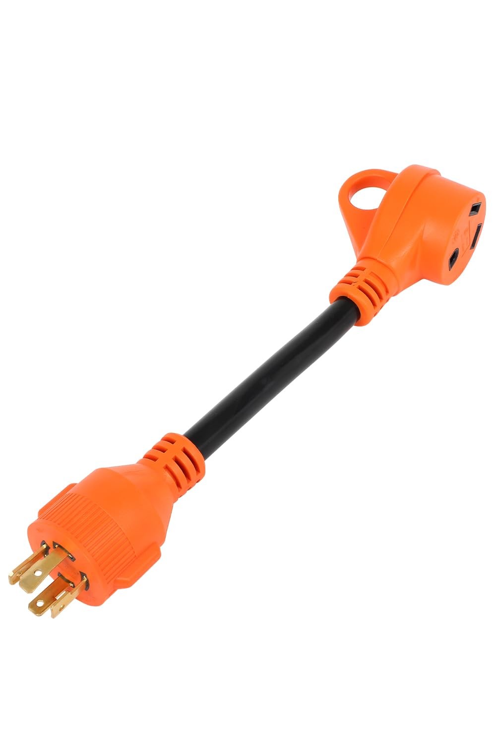 RV Generator Adapter NEMA L14-30P to TT-30R Camper Plug, 4 to 3 Prong Dryer A…