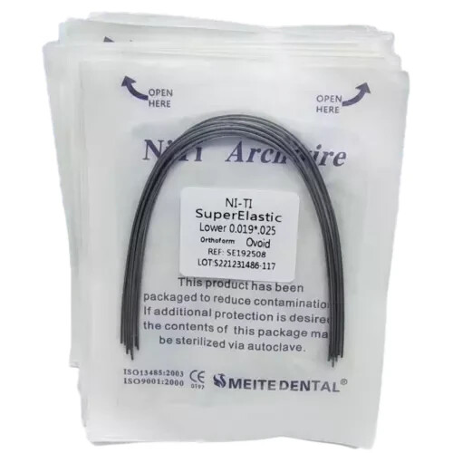 10 Packs Dental Super Elastic Niti Rectangular Arch Wires Ovoid Natural