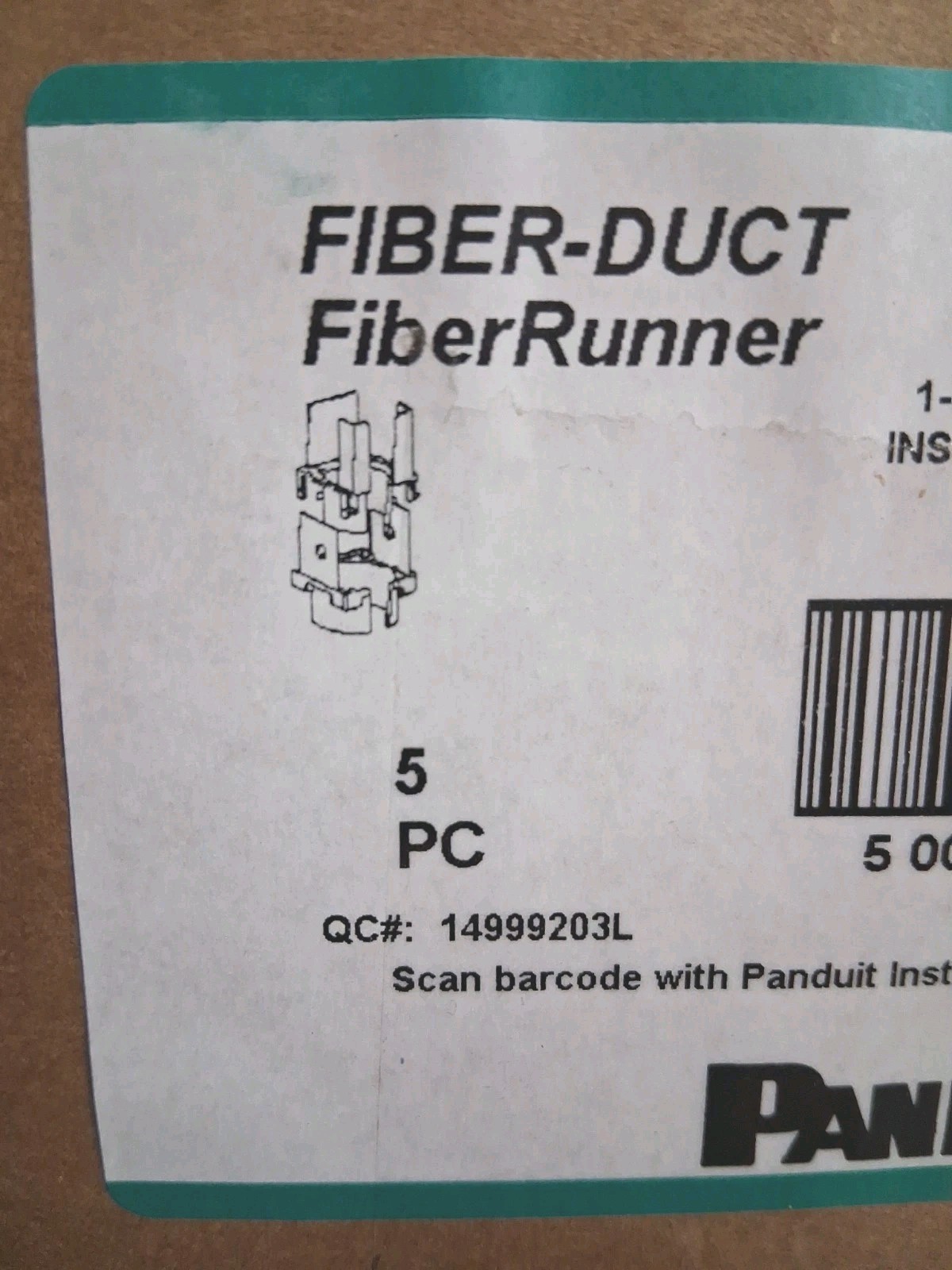 Case Of (5) FIDT2X2BL PANDUIT 1-PORT SPILL OUT TO 1-1/2″ TUBING BLACK