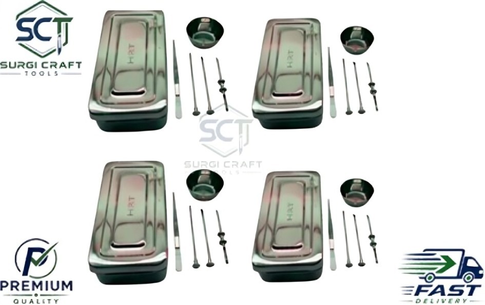 4 Sets HRT Trocar 3.5 mm & 4.5mm Hormone Replacement Pellet Insertion Kit