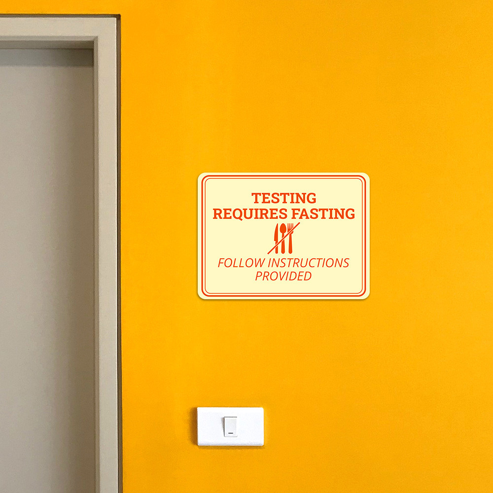 Classic Framed Plus Testing Requires Fasting – Follow Instructions Provided Sign