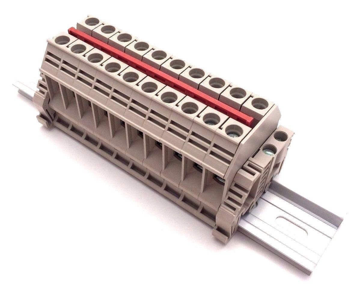 Dinkle Solar Combiner DK10N 10 Gang Box Connector DIN Rail Terminal Blocks 6A…