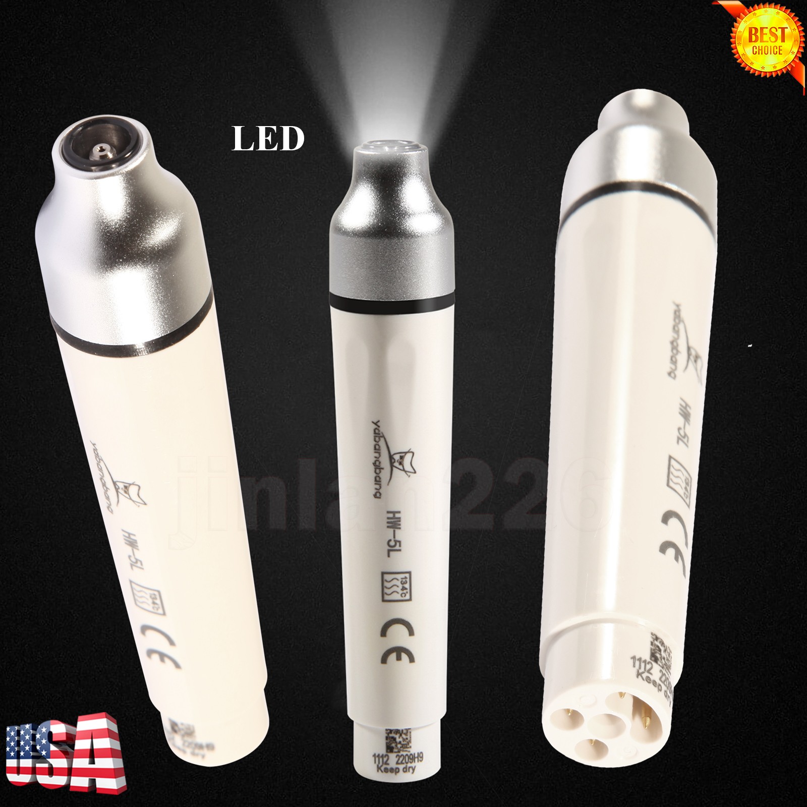 Yabang HW-5L Dental Ultrasonic Scaler Detachable Handpiece with LED Light US