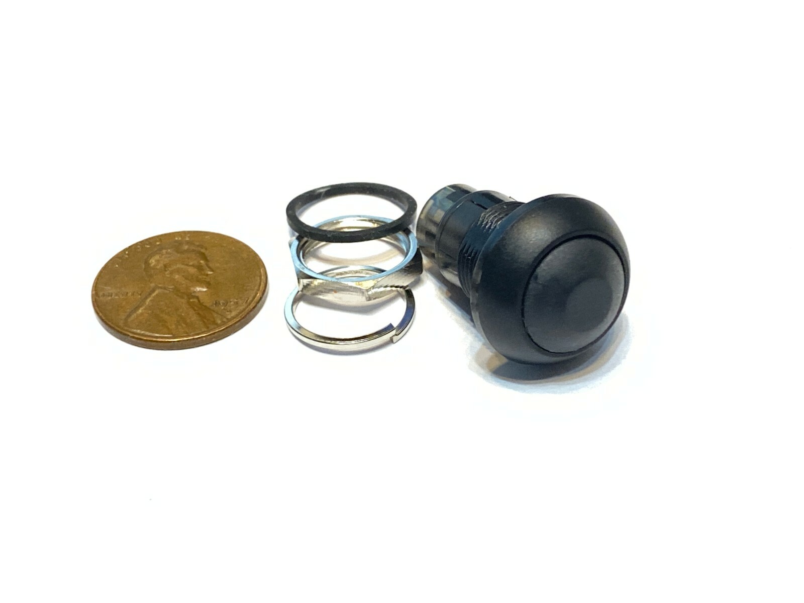 5 Pieces Black Latching PUSH BUTTON SWITCH DC 6A 12mm normally open on/off A35