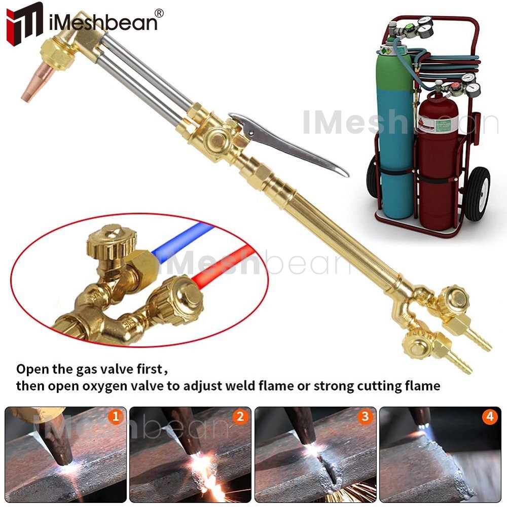 Oxygen Acetylene Welding Cutting Torch Set Fit Victor Style CA1350, 100FC Handle