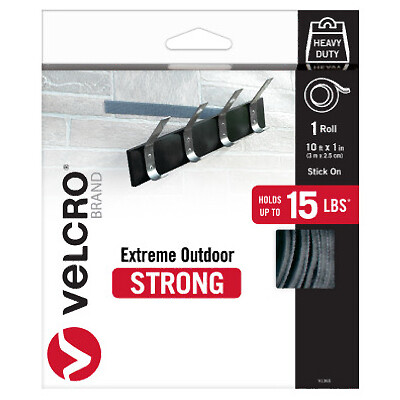 VELCRO Brand 91365 Extreme Outdoor Fastening Tape, 1 In. x 10 Ft. – Quantity 1