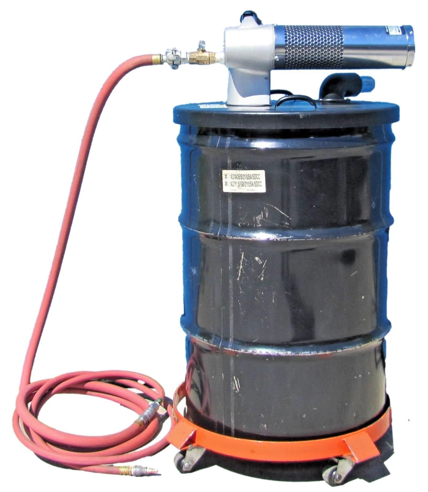 Guard Air Portable Air Powered Vacuum Cleaner 55 Gallon Drum w/ Air Hose