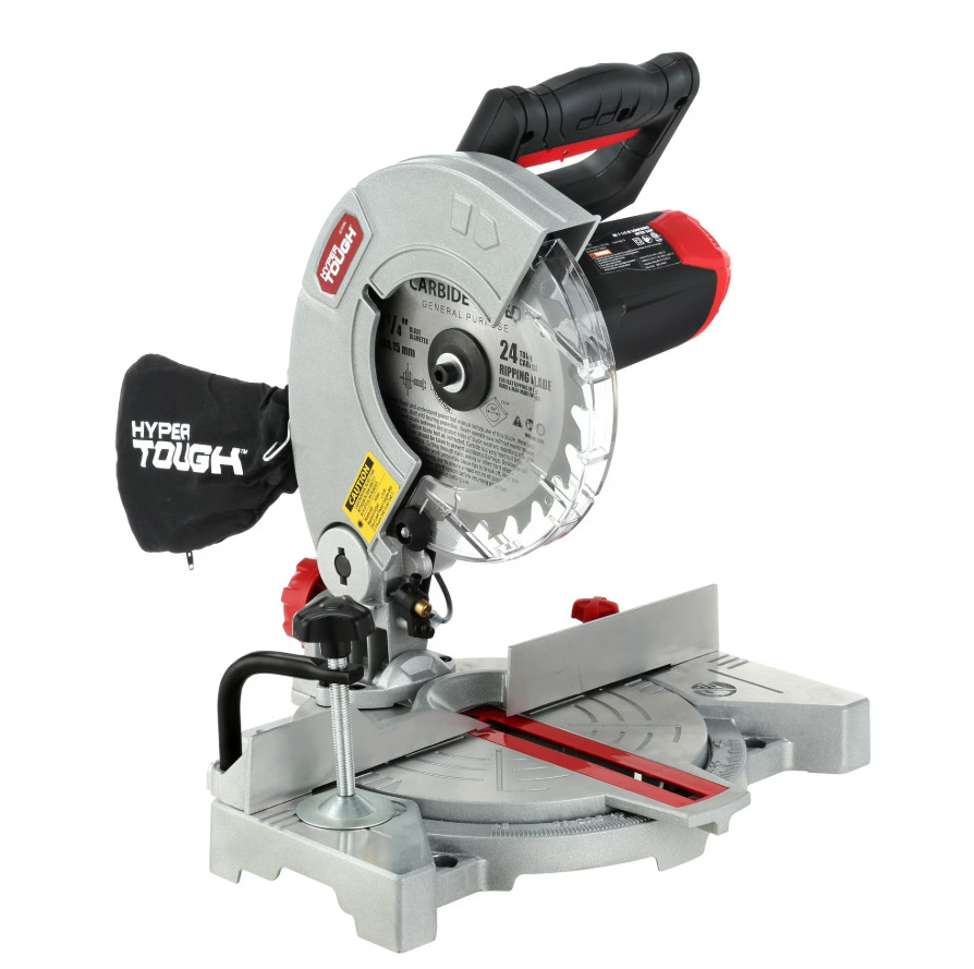 Hyper Tough 9 Amp 7-1/4 inch Corded Compound Miter Saw with Laser Guide, New