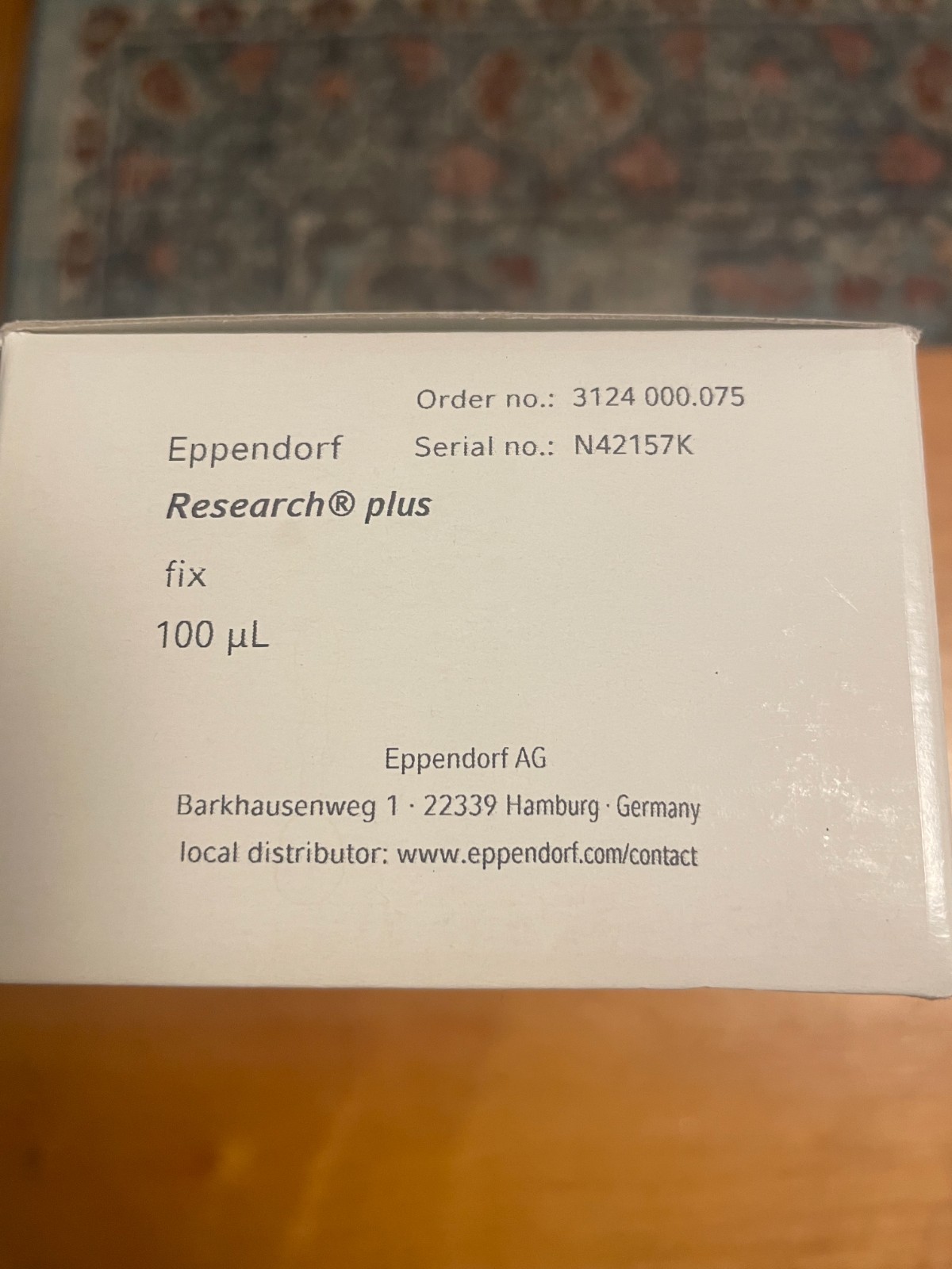 Brand New, Unused Eppendorf Research Plus fixed 100 uL Pipettes (3)