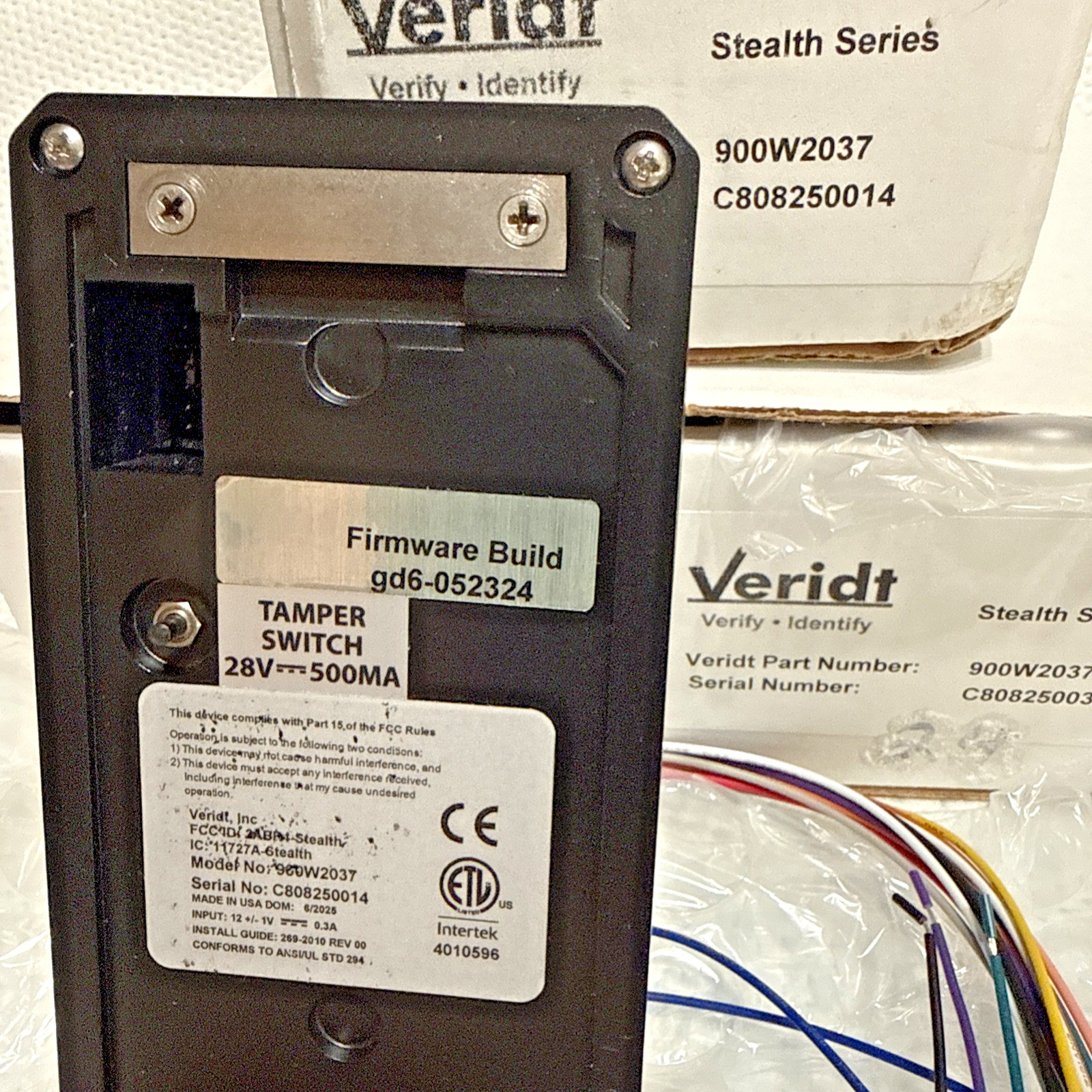 Veridt Stealth 900w2037 Badge Readers LOT OF 3 ALL NEW OPEN DISTRESSED BOX