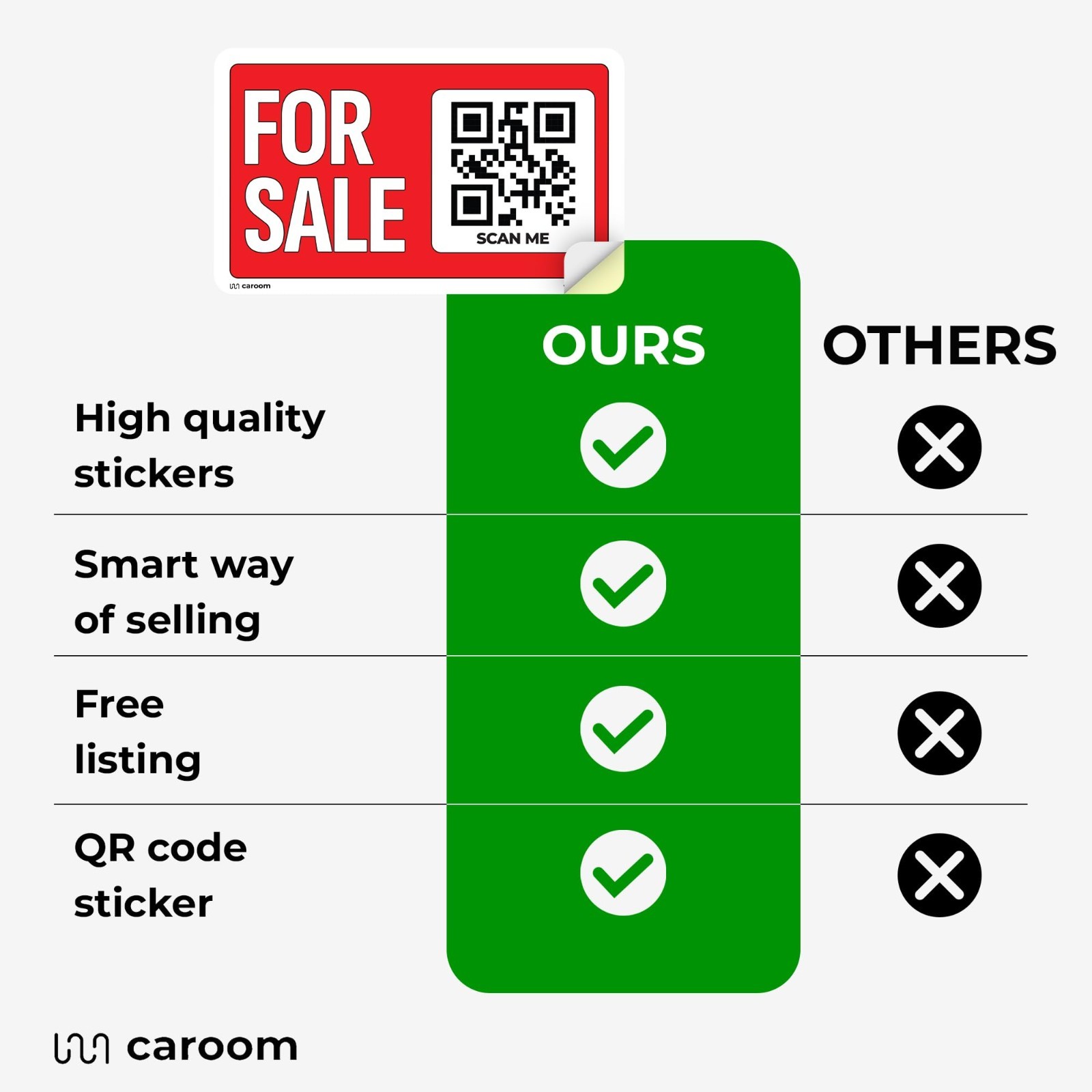 14» x 8» Self-Adhesive Sale Signs – 2-Pack for Real Estate, Business & Vehicle