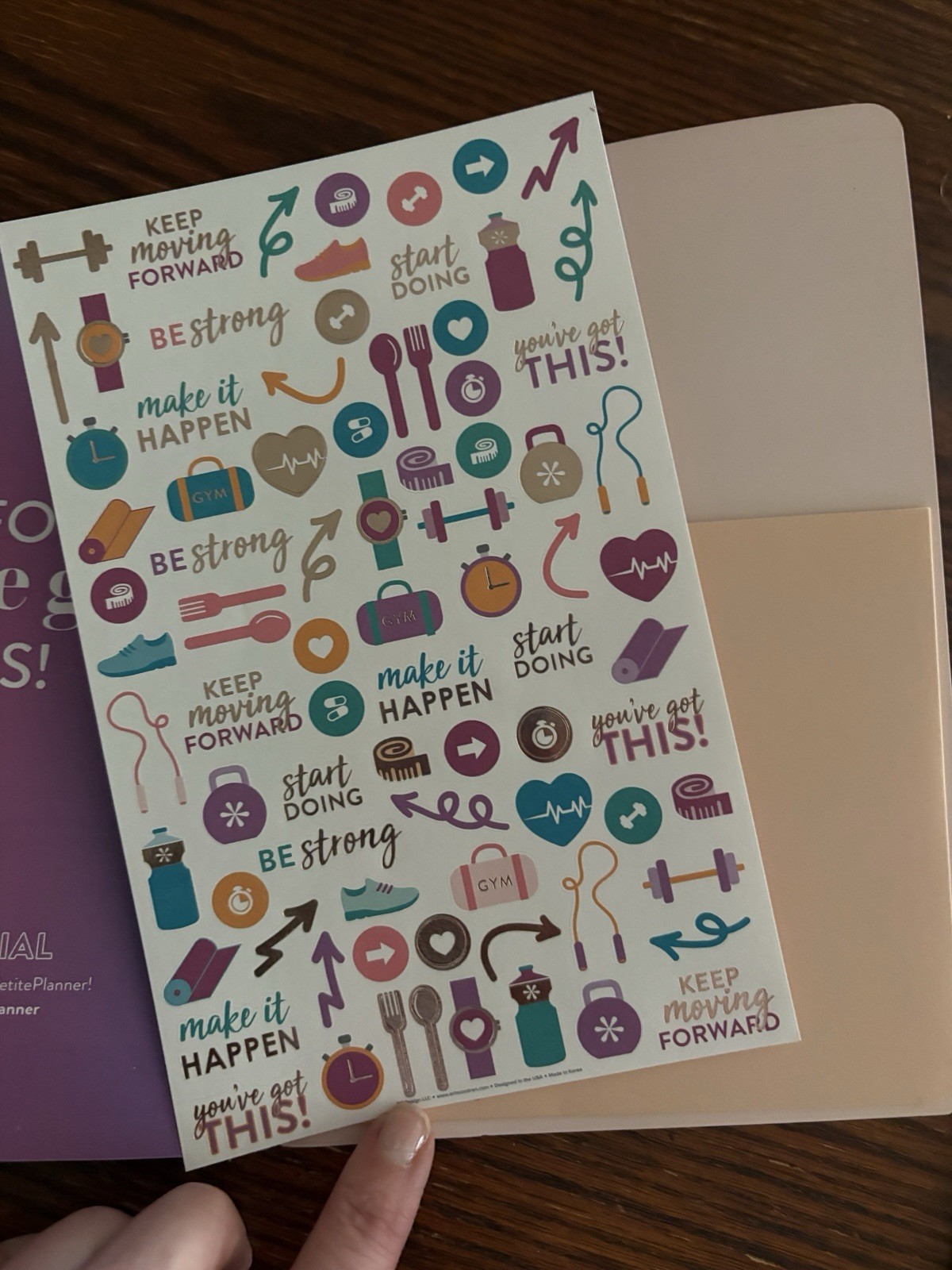 Erin Condren Wellness Log Journal Petite Planner Exercise Food Log Habit Track