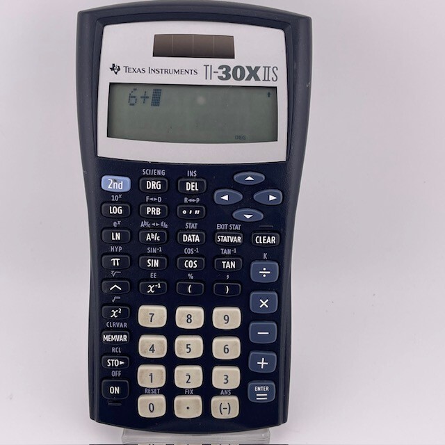 Texas Instruments TI-30X IIS 2-Line Scientific Calculator – Black W/ Blue Case