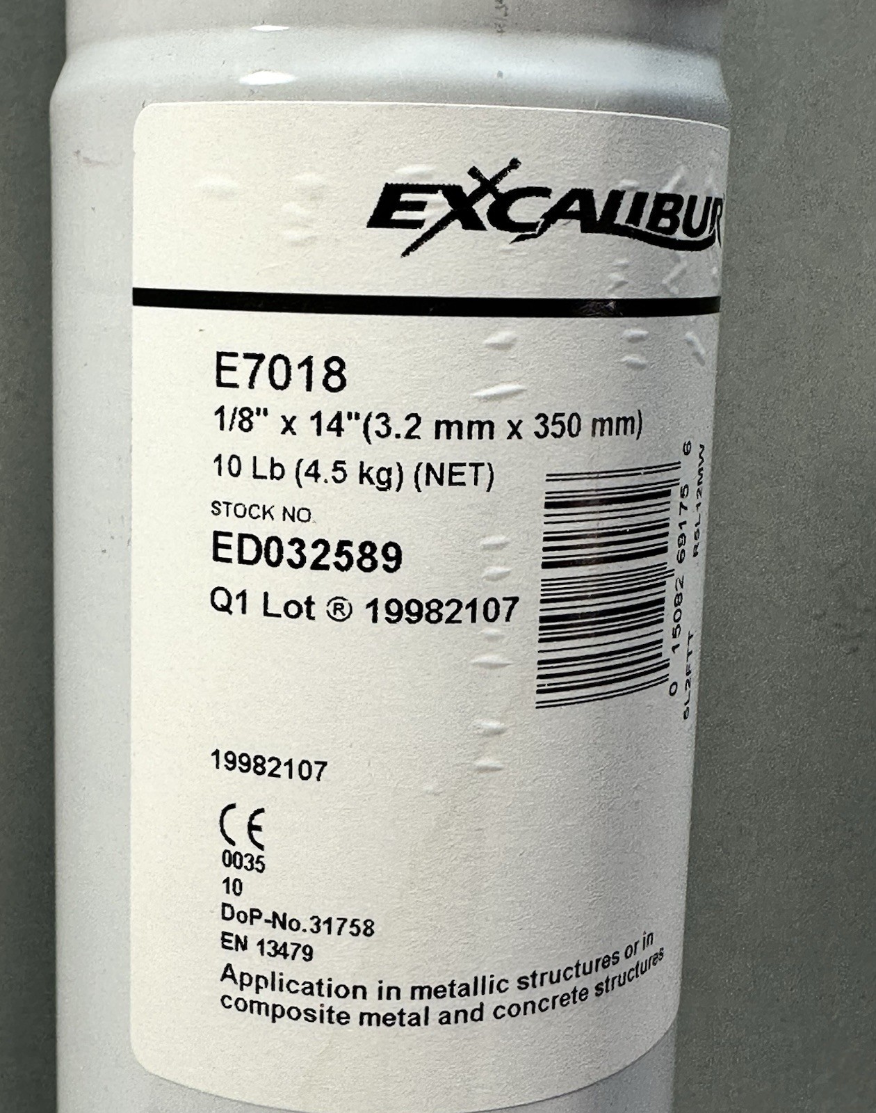 10Lbs Lincoln 7018 MR 1/8″ x 14″ Excalibur Stick Electrodes 10lb Can ED032589
