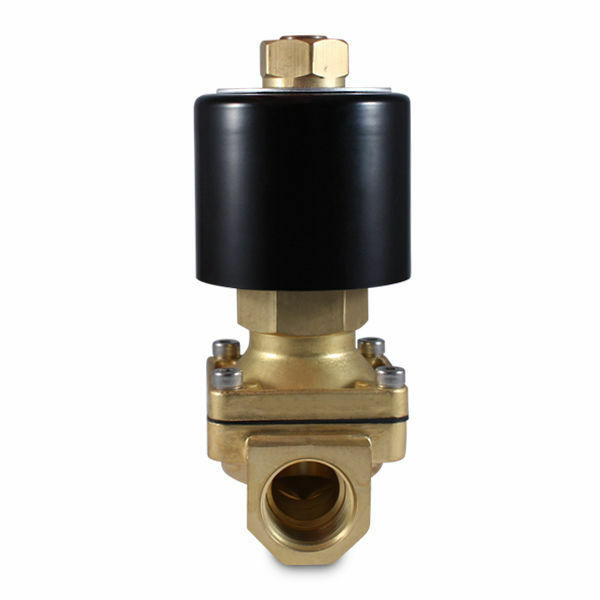 1/2″ 110V AC NORMALLY OPEN Electric Brass Solenoid Valve 110 120 Volts VAC, N/O