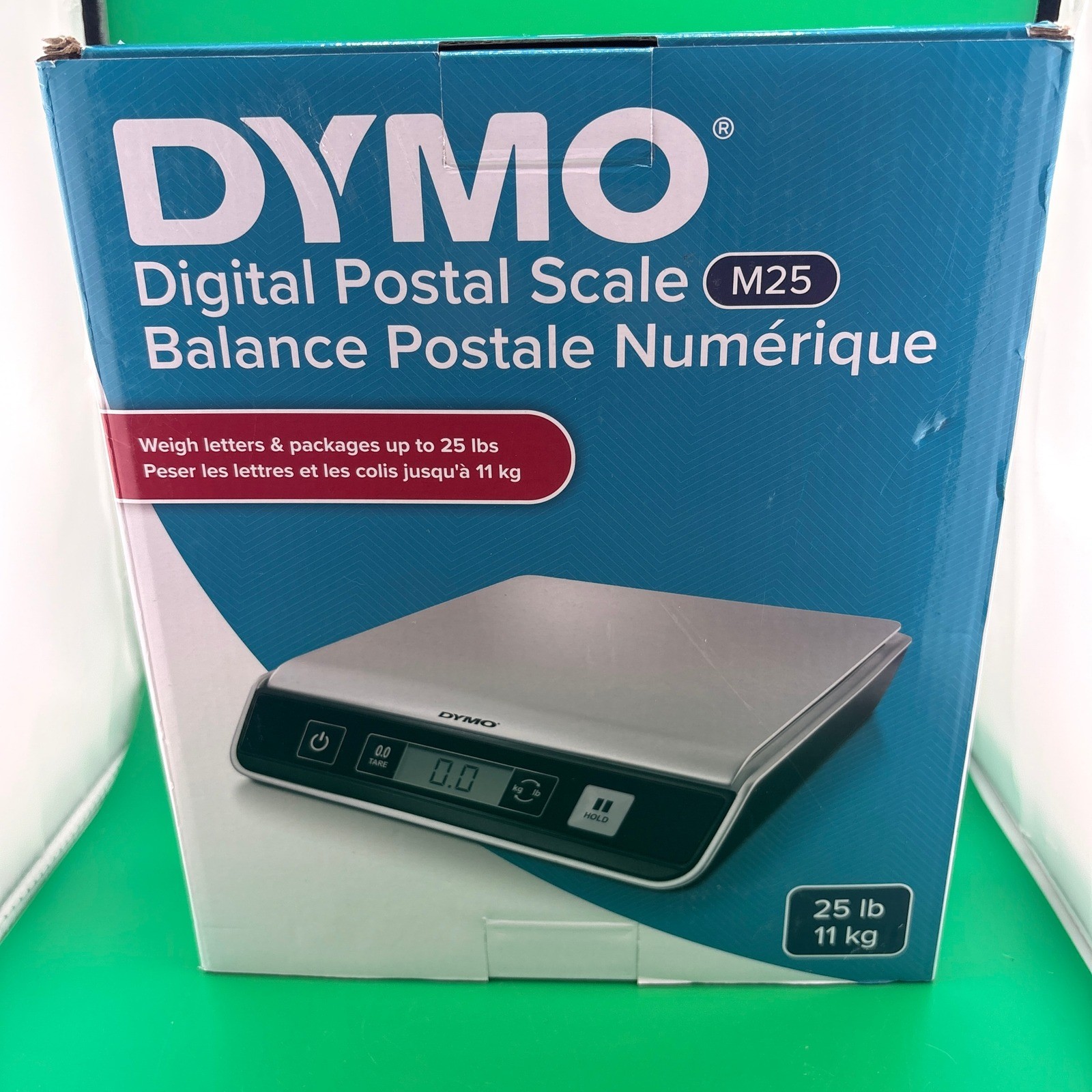 DYMO M25 Digital Postal Scale 25 lb 11 kg Capacity Silver Black 1772059 NEW!
