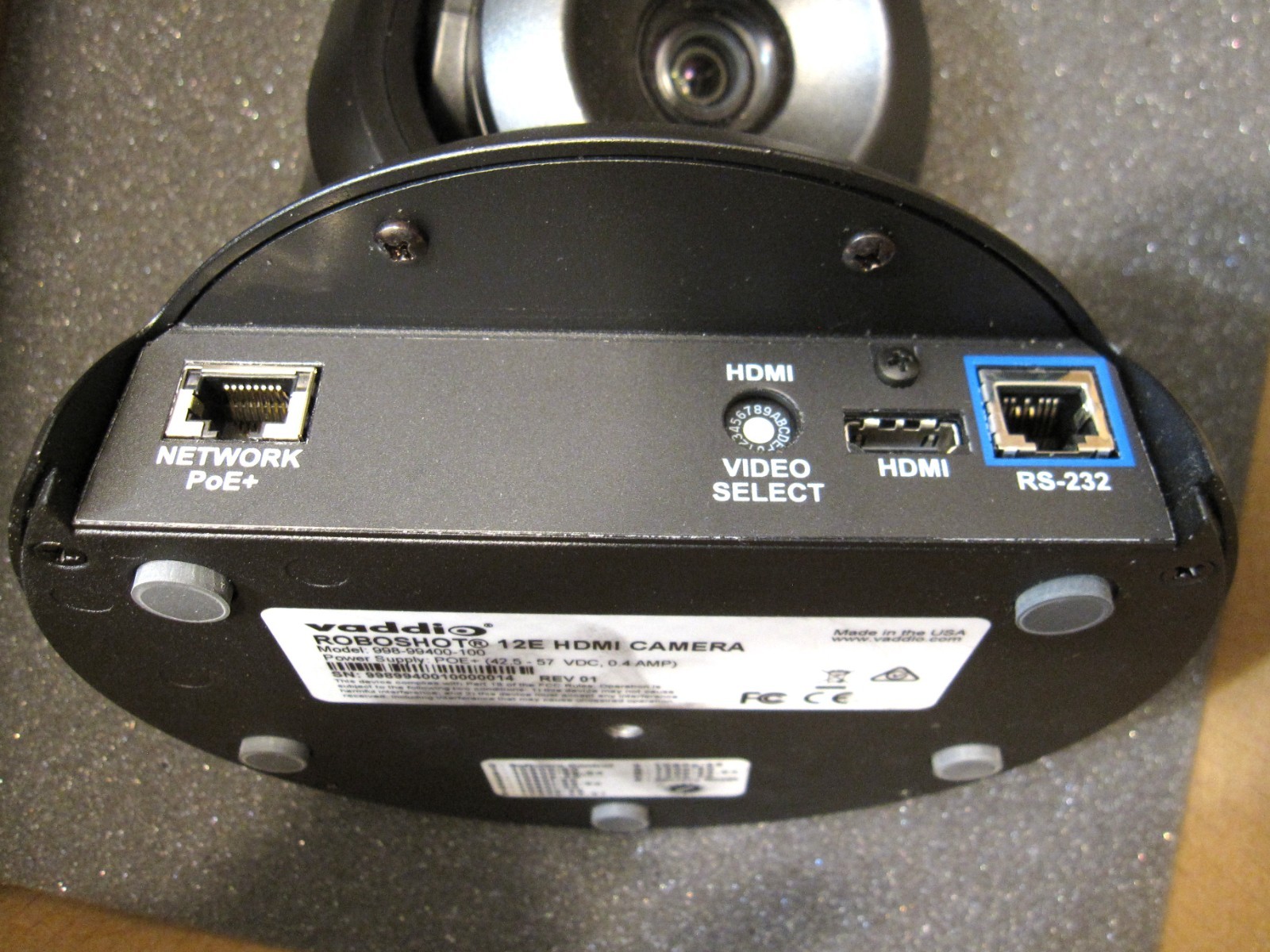 Legrand Vaddio RoboSHOT 12E HDBT PTZ Camera – Black – HD with PoE 999-99600-000